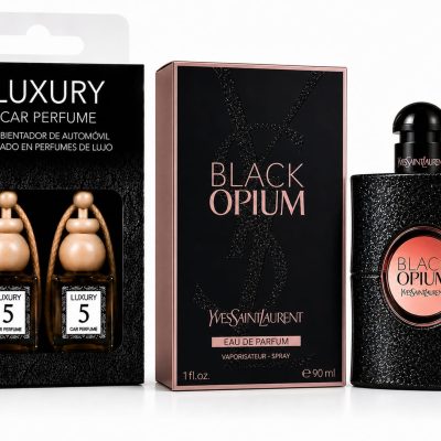 Ambientador Automovil 8ml nº5 Tipo Black Opium Woman 2 un. Envio Gratuito
